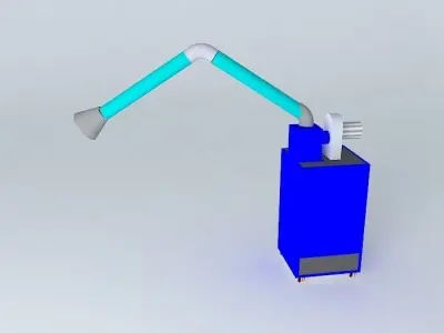 Mobile filtering unit with suction arm Free 3D model