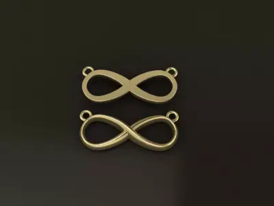 Infinity Pendant MId Size 20mm Width 3D print model