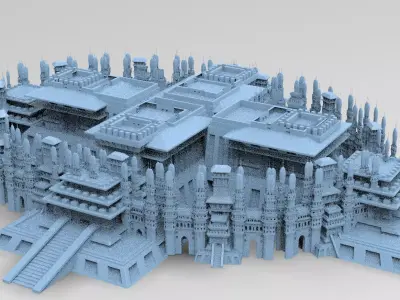 Ancient City Hyboria Walls 5 3D model