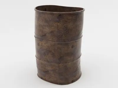  Old Barrel PBR Free 3D model