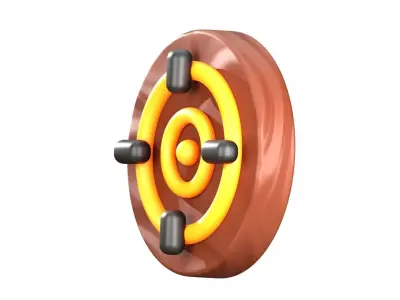 Target Arrow 3D Illustration 3D model