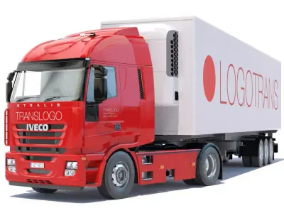 IVECO Stralis with Refrigerated Trailer 3D model