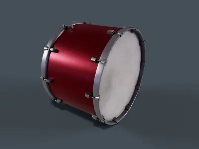 Drum model Low-poly 3D model