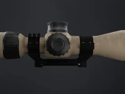 Gun Scope 3D Free low-poly 3D model