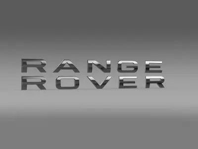 Range Rover lettering logo  3D model