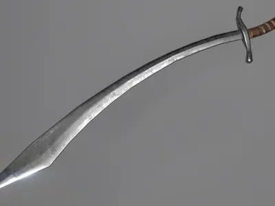 Scimitar sword Low-poly 3D model purchase