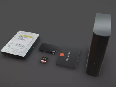 Electronics Low-poly 3D model