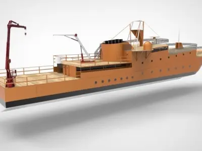 research ship type Y 3D model