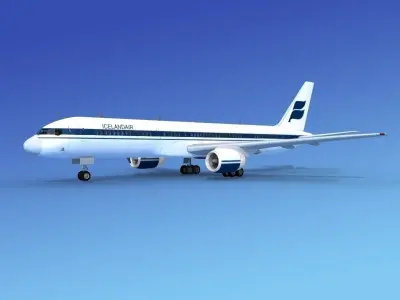 Boeing 757-200 Iceland Air 3D model