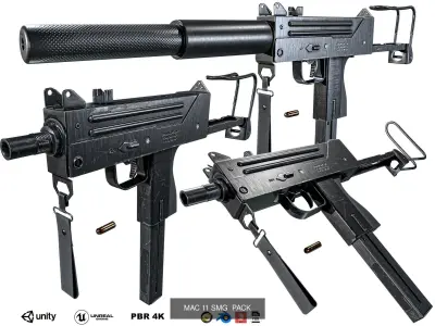 Military Weapon Collection 2 3D Model Pack