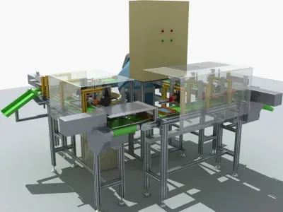 Industrial Equipment 7-Automatic Production Line  3D model