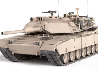 M1A1 Abrams MBT Low-poly 3D model