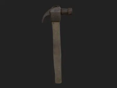 Hammer Vintage Worn Low-poly 3D model