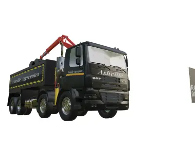 Truck DAF CF 85  Grab Tipper Low-poly 3D model