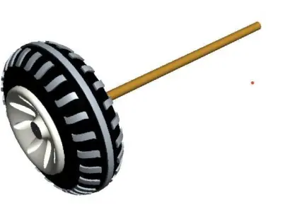 creo software making in tyar  3D model