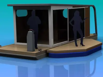 Floating house Free 3D model