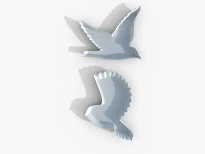 Tableware in the form of birds 3D model