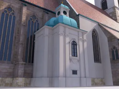 Gothic cathedral of Saint Martin - Bratislava Slovakia  3D model