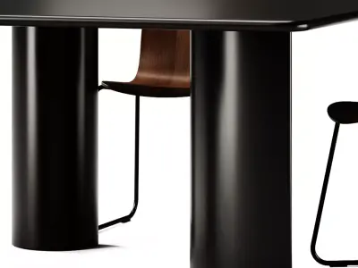 Muuto Table ReNorm and Visu Chair 3D model