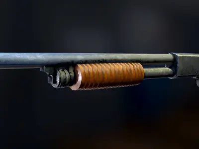 M37 Shotgun Free low-poly 3D model