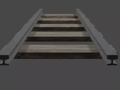 Rieles railroad track Free 3D model
