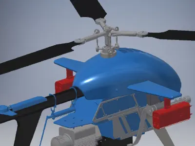 Hunter Helicopter Drone 3d model 3D model