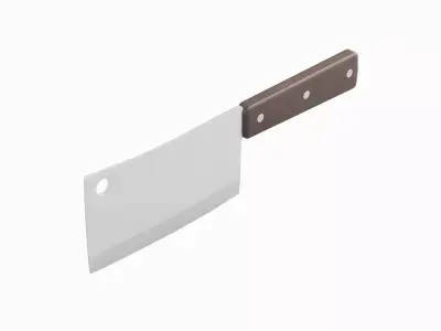 Meat Cleaver A 02 Low-poly 3D model