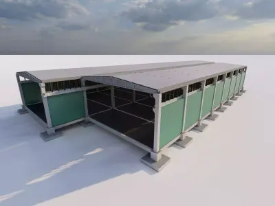 Warehouse-Warehouse Building 3D model get