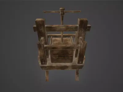 Historical Press Low-poly 3D model