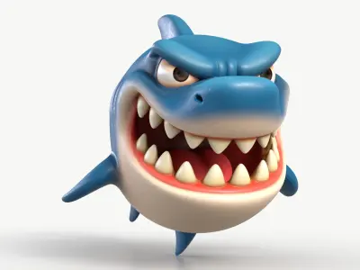 Cartoon Shark 1 3D model