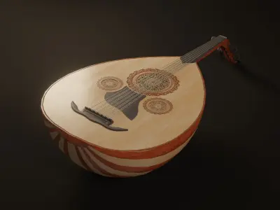 Turkish Oud Low-poly 3D model