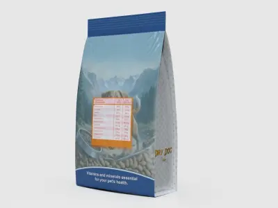 Dry Dog Food Low-poly 3D model buy