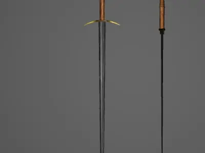 Sword 3d model with texture 3D model