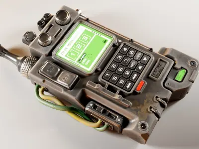 Tactical radio device 3D model