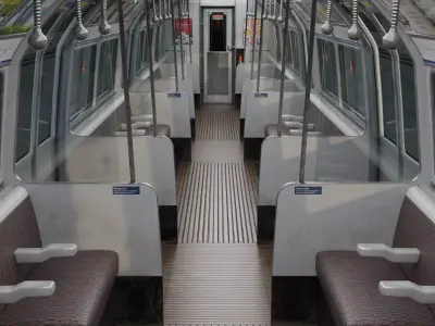 Modern Subway Train Car  3D model