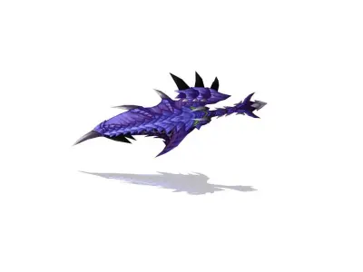 Dragon Scales Dagger Low-poly 3D model