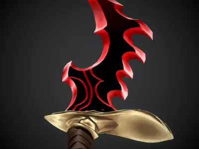 Solo Leveling knife Low-poly 3D model
