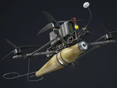 FPV Drone Kamikaze 10 Inches  Low-poly 3D model