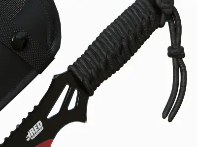 Red Guardian Twin Machete Low-poly 3D model