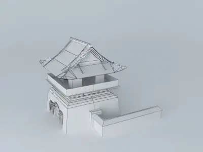Taipei East and Temple bell tower Bell House Donghe Buddhist ... Free 3D model
