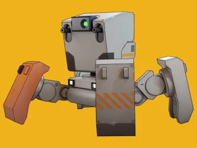 Patrol bot  Low-poly 3D model