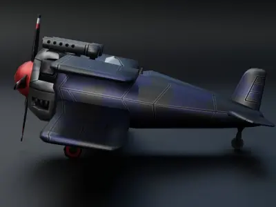 Airplane low-poly Low-poly 3D model