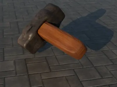 Hammer Free low-poly 3D model buy