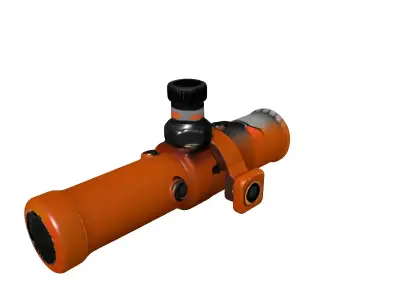 Vintage Leather Telescope Low-poly 3D model