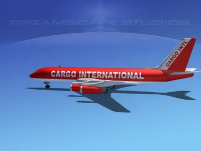 Boeing 707 Cargo Intl 3D model