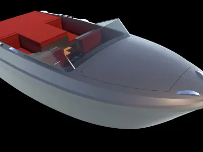 5 Meter Speedboat Model 3D model
