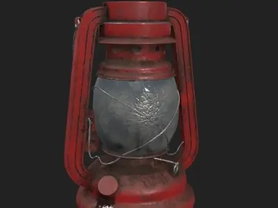 Old Lantern PBR Free 3D model