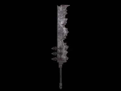 butcher sword blade Low-poly 3D model