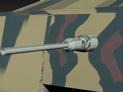 Ratte tank in camouflage 3D model