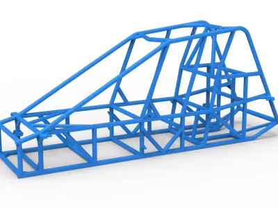 Frame of Experimental Pavement Silver Crown Car Scale 1 to 25 3D print model